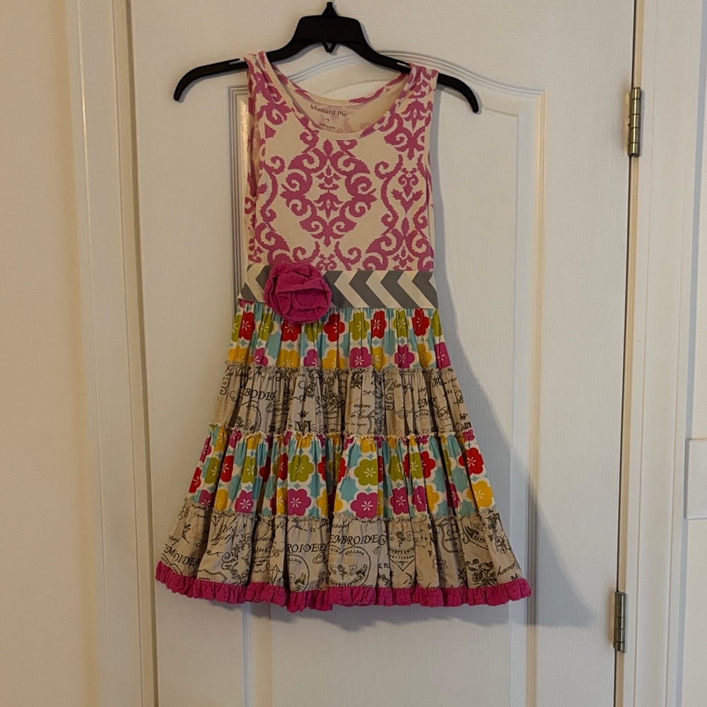 Mustard Pie Pink and Multicolor Patterned Dress